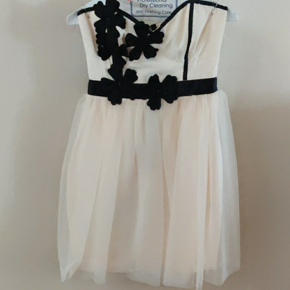 Lipsy London cream and black dress